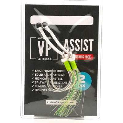 Anzuelo Asistente VP Premium Single Assist - Jigging, Glow, Flash, Solid, Kevlar - 2uds