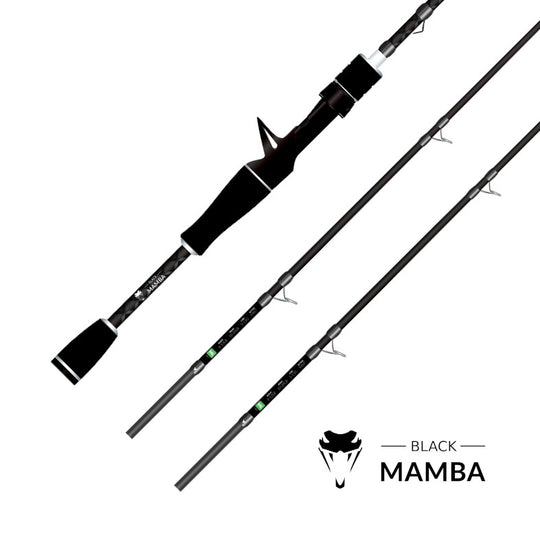 Caña Black Mamba para Castear en Baitcasting con 2 Punteras - 3 Ediciones