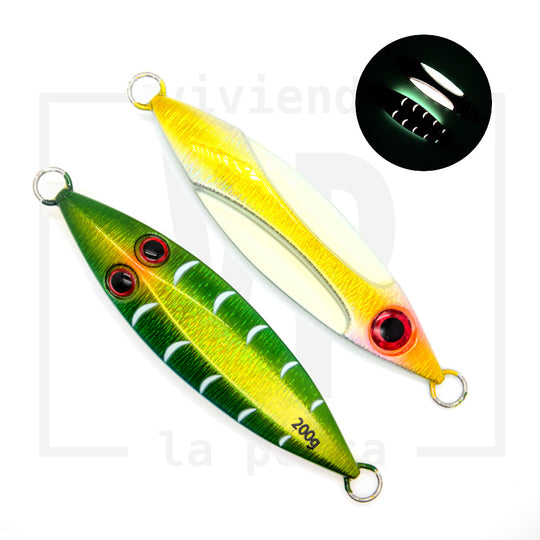 Señuelo VP Flounder Jig para Slow Jigging en 150g y 200g - Súper Glow