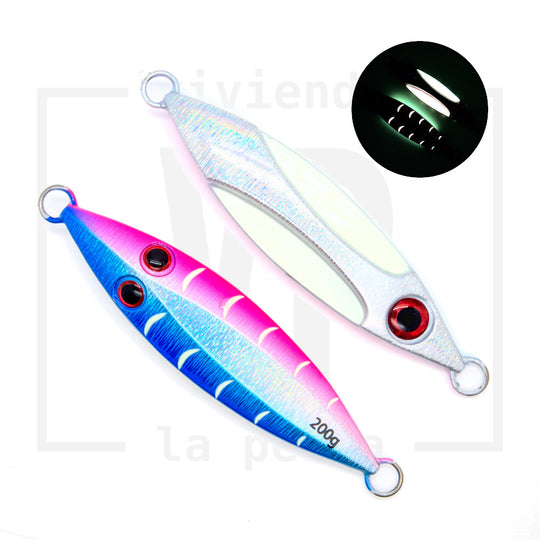 Señuelo VP Flounder Jig para Slow Jigging en 150g y 200g - Súper Glow