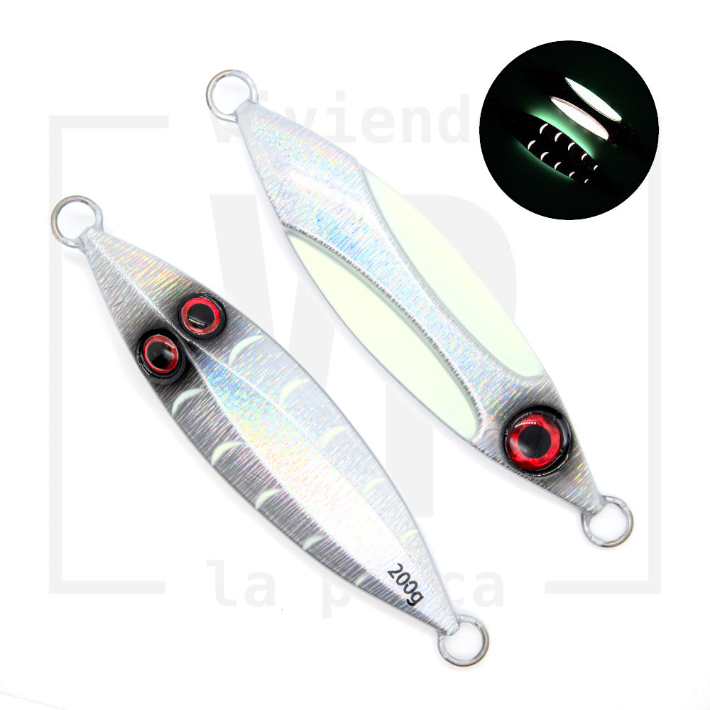 Señuelo VP Flounder Jig para Slow Jigging en 150g y 200g - Súper Glow