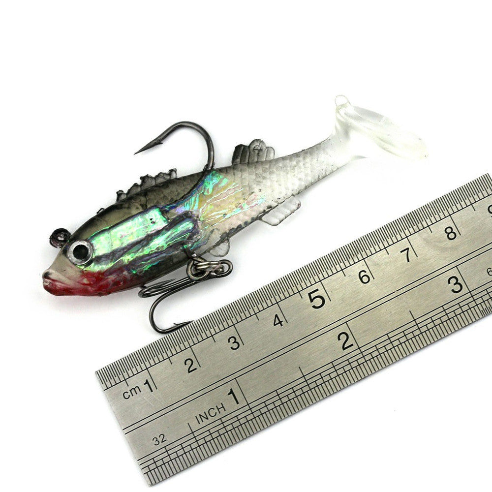 Señuelo Suave Sardina Shad Tail Black Silver 8cm/17g - 2 unidades