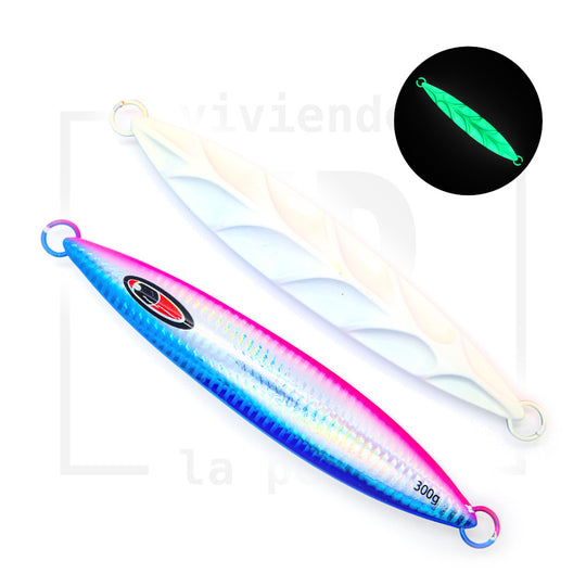 Señuelo VP Wave Jig para Jigging con Súper Glow en 100g, 200g y 300g