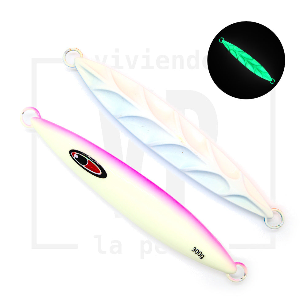 Señuelo VP Wave Jig para Jigging con Súper Glow en 100g, 200g y 300g