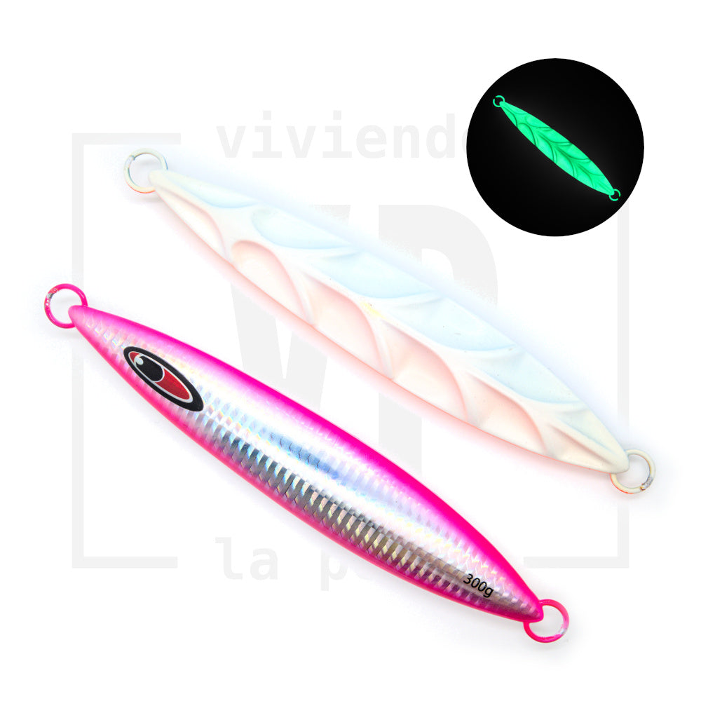 Señuelo VP Wave Jig para Jigging con Súper Glow en 100g, 200g y 300g