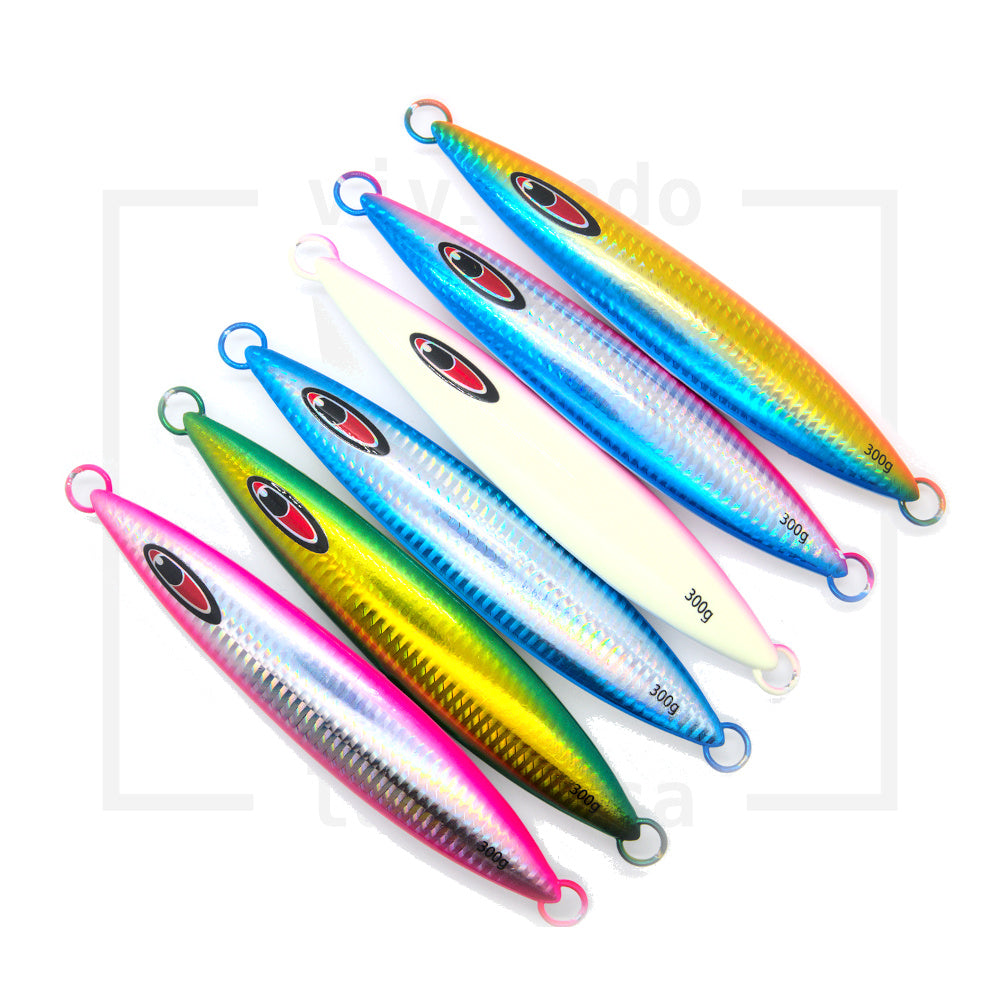 Señuelo VP Wave Jig para Jigging con Súper Glow en 100g, 200g y 300g